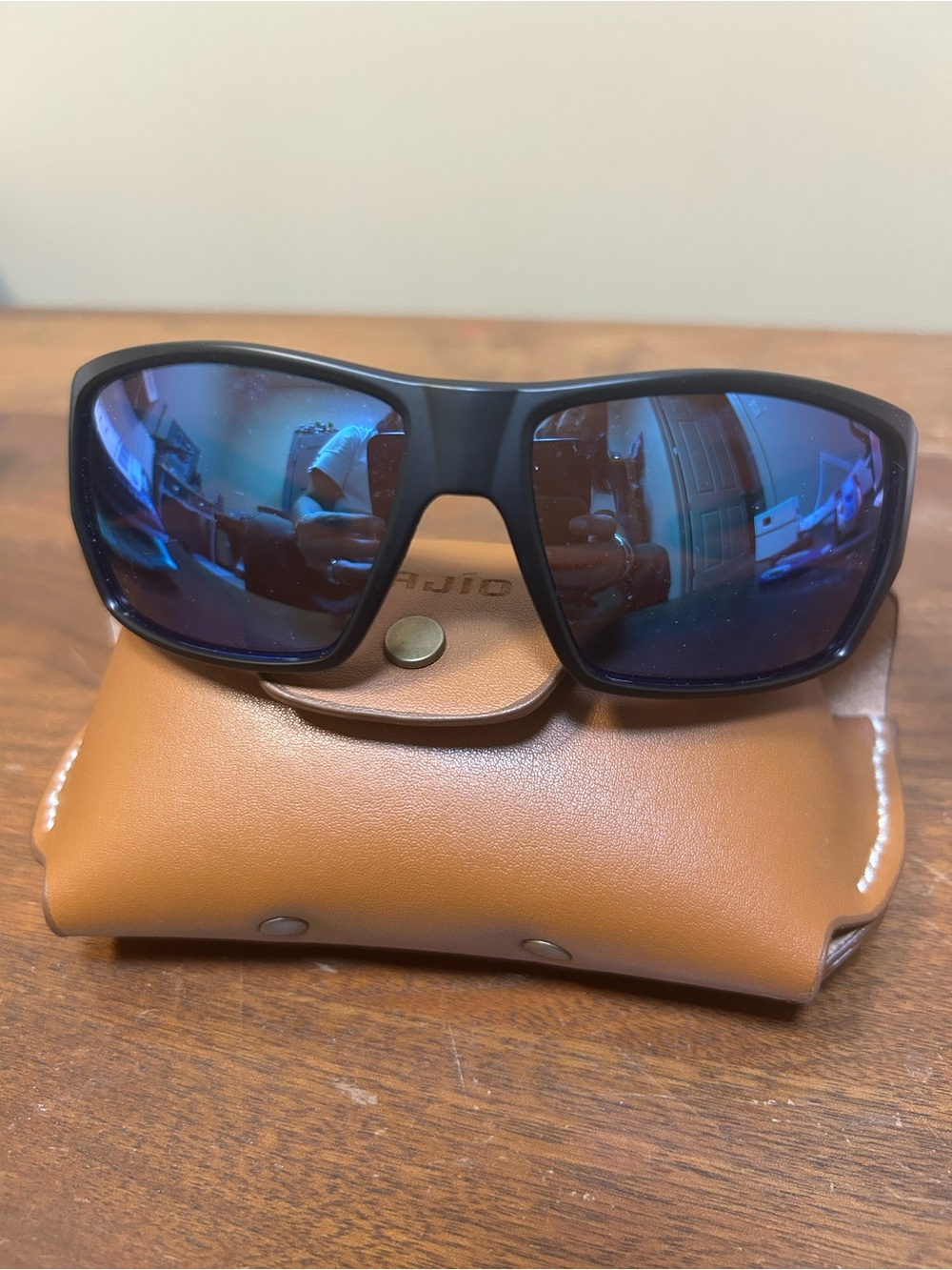 Men's Polarized Sunglasses with Blue Mirrored Lenses